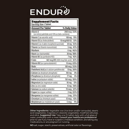 ENDUR-VM - Multivitamínico Sin Hierro – Sin exceso de hierro: Al no contener hierro, es adecuado para hombres y – Image 6