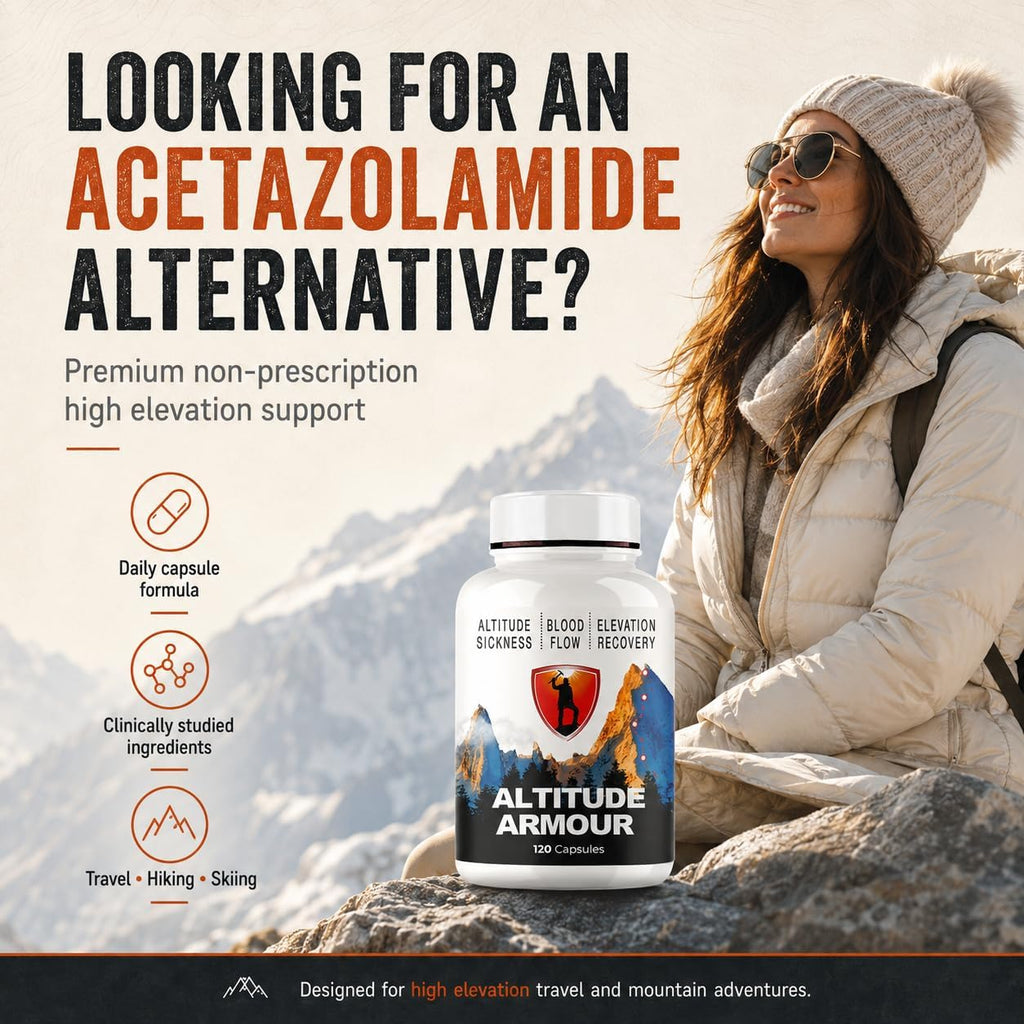 Altitude Sickness Prevention – Altitude Armour Premium Altitude Acclimation Support – Highly Bioavailable High Elevation Formula for Travel, Hiking, Skiing, & Mountain Trips