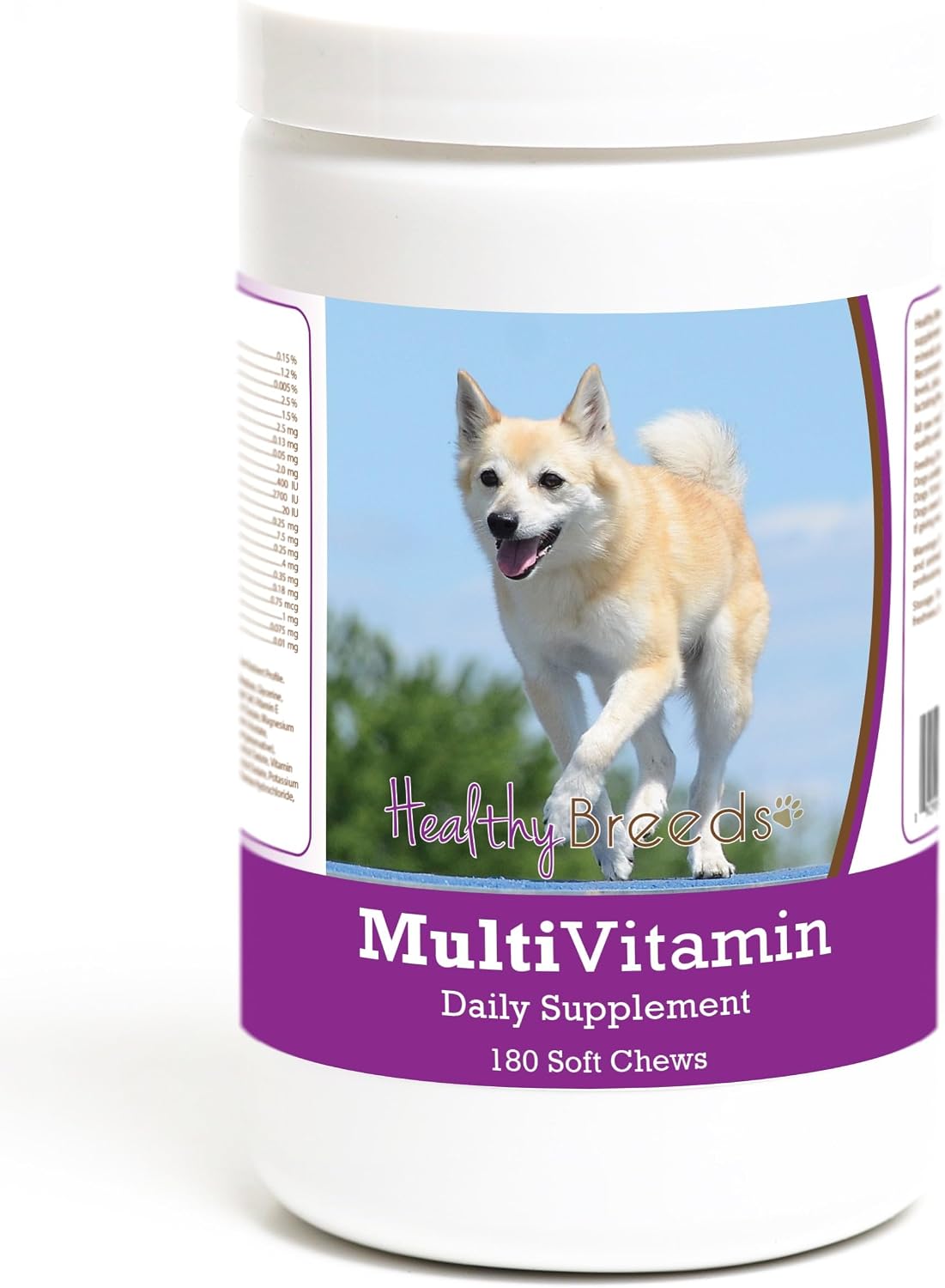 Healthy Breeds Norwegian Buhund Multivitamínico Masticable Suave para Perros 180 Unidades
