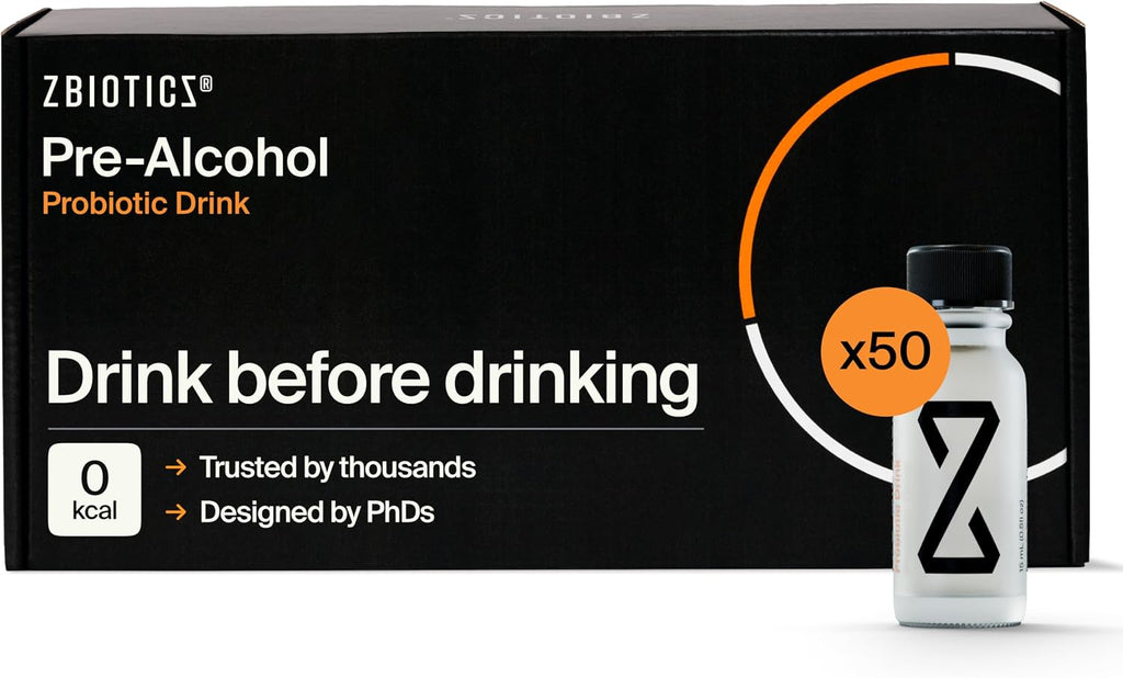 ZBiotics Probiótico Pre-Alcohol (6 botellas de 0.5 fl oz)