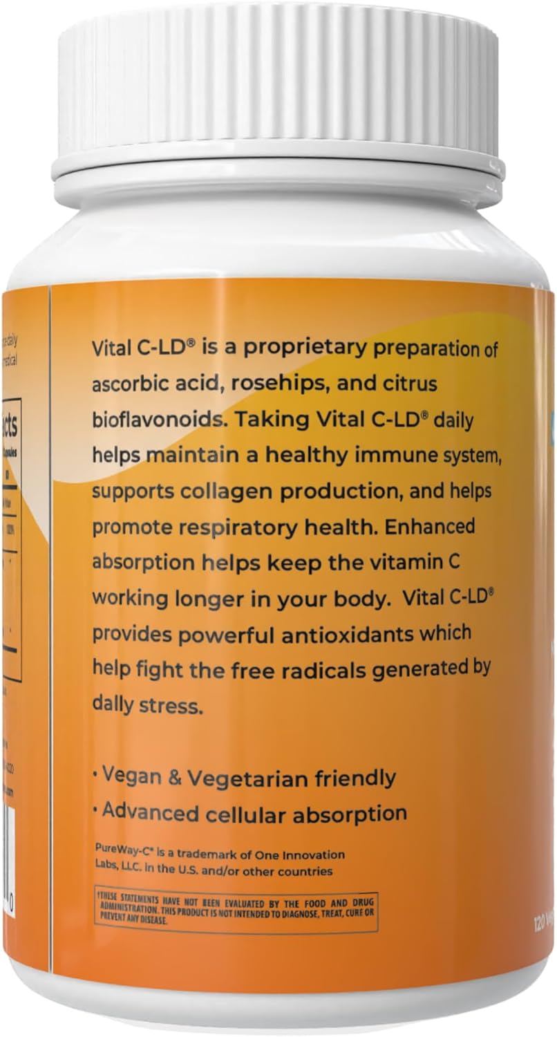 Vital C-LD - Vitamina C Liposomal - 530mg Cápsulas - 120 Unidades