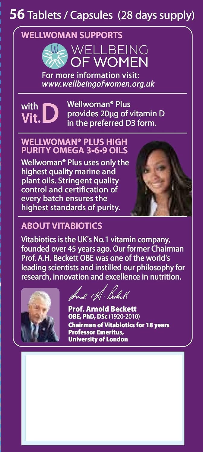Vitabiotics Wellwoman Plus 56 Unidades (Multivitaminas + Omega 3-6-9)