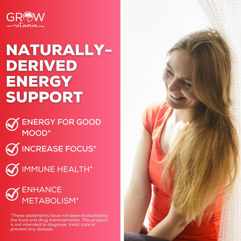 Grow Vitamin Complejo B12 Líquido Sublingual - Metilcobalamina Premium con Vitaminas B2, B3, B6 y B12 para Energía y Sistema Inmunitario