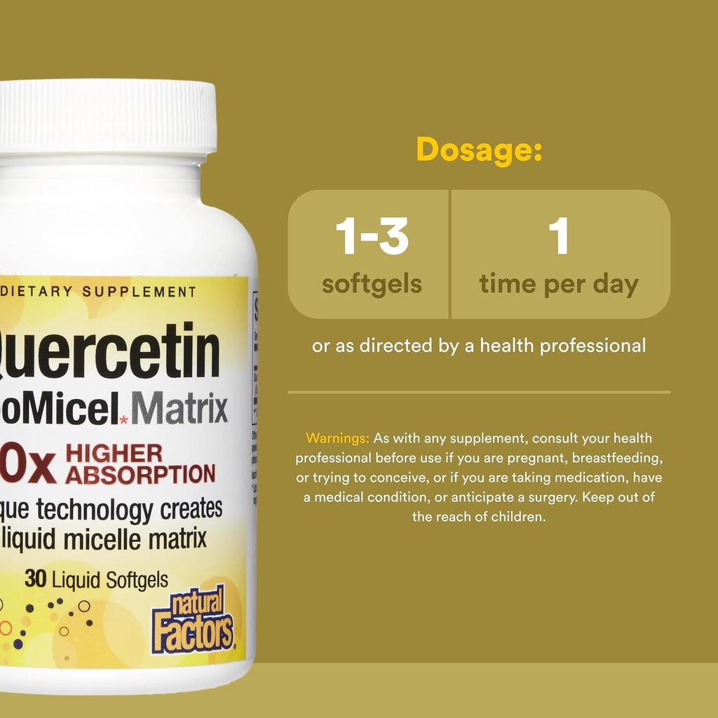 Natural Factors Quercetin LipoMicel Matrix - 30 Cápsulas Blandas