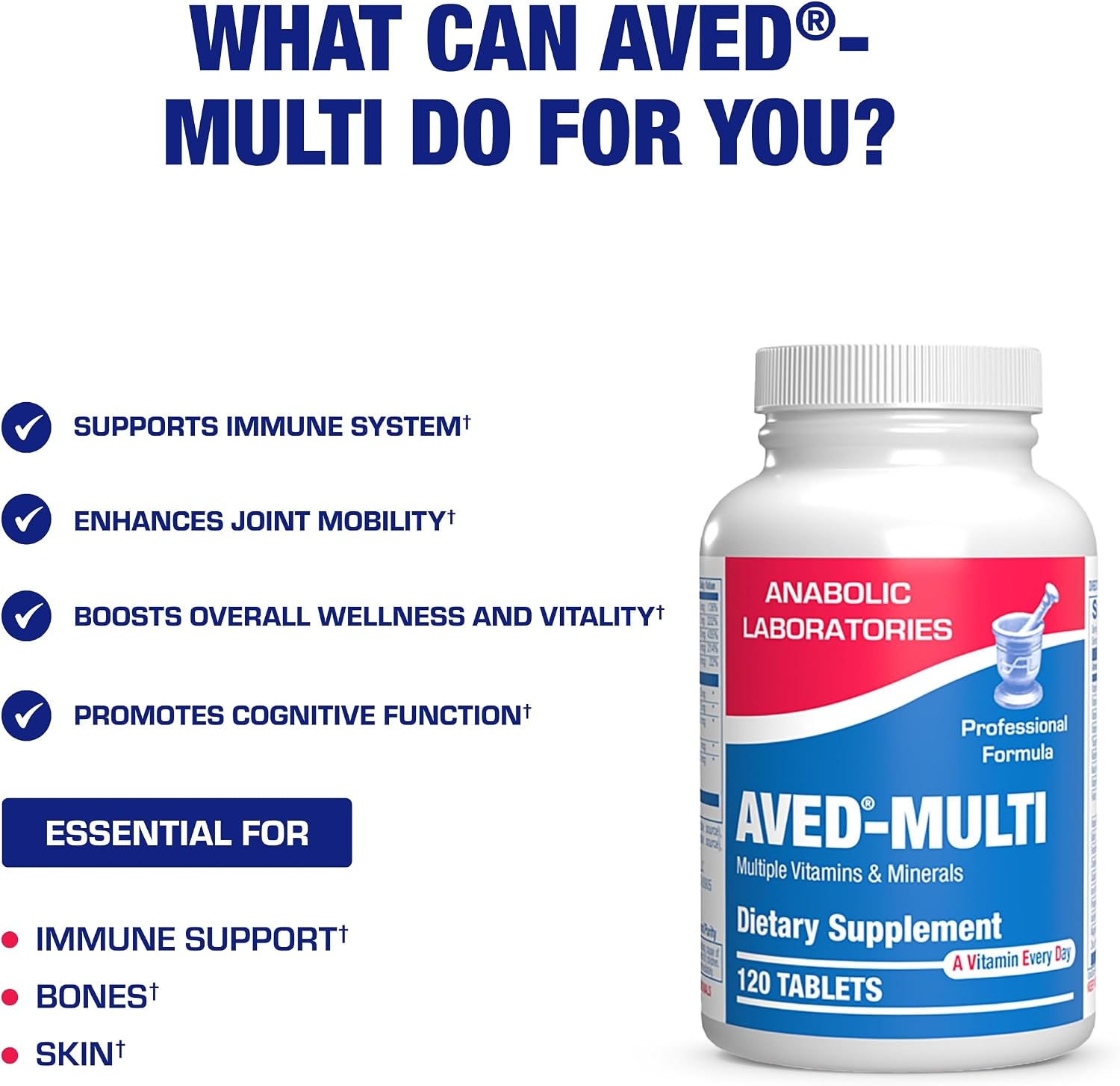 Multivitamínico 30-en-1 con Hierro | Mayores 50 | Anabolic Laboratories