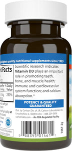 Carlson Vitamina D3 2000 UI, 120 Cápsulas Blandas