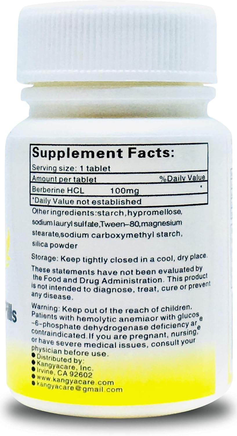 Berberine Herbal Pills - Huang Lian Su - Extracto de Berberina - 100 Comprimidos