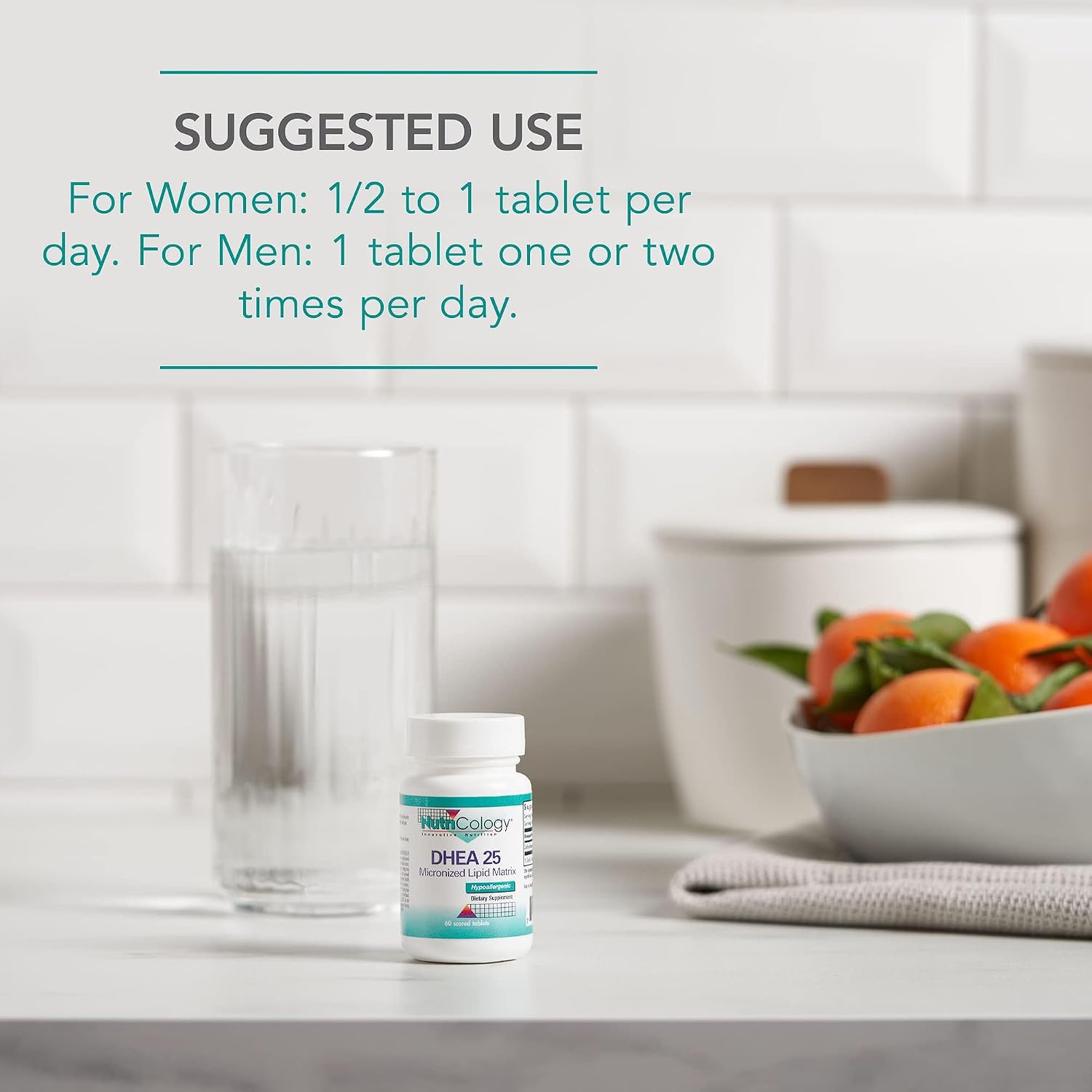 NutriCology DHEA 25 mg - 60 Comprimidos Micronizados