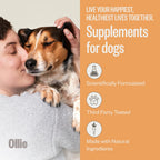 Ollie Suplemento para la Piel y el Pelaje del Perro, Calma la Piel Irritada, Promueve un Pelaje Sano y Brillante, 60 Comprimidos