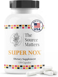 Super NOX (120 Cápsulas) - Suplemento de Óxido Nítrico con L-Citrulina - Potenciador de Óxido Nítrico para Apoyo Circulatorio y Vascular | Quercetina y Extracto de Semilla de Uva