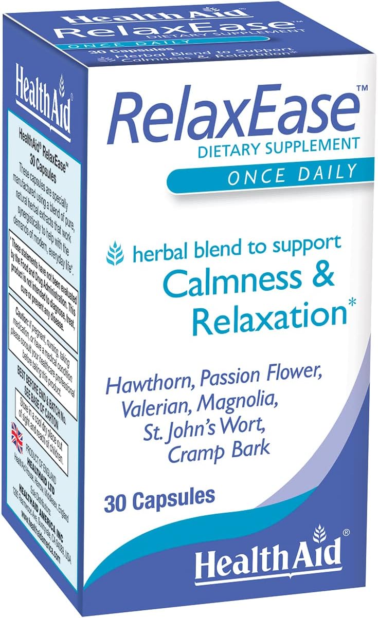 RelaxEase - Mezcla de Hierbas para la Relajación y la Tranquilidad, 30 Cápsulas