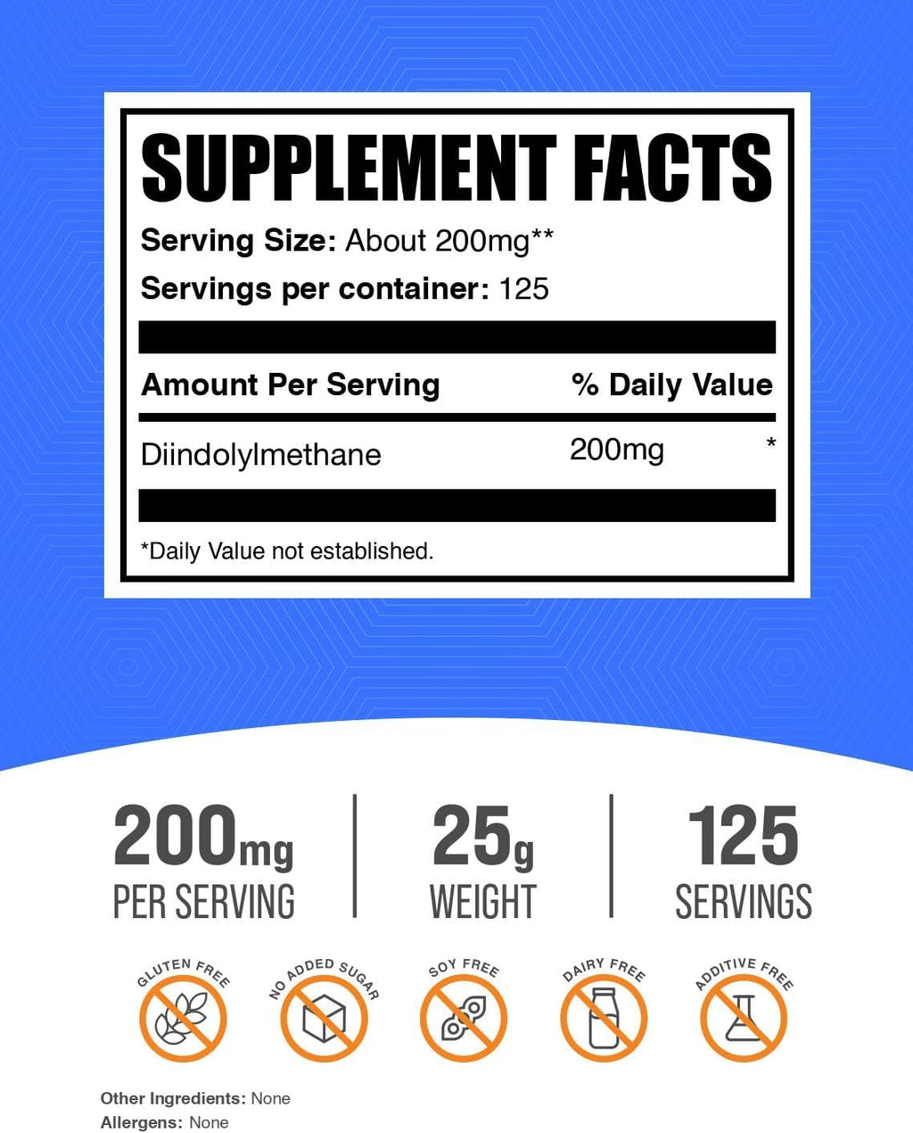 DIM en Polvo - Diindolilmetano 200mg por Ración, 25g