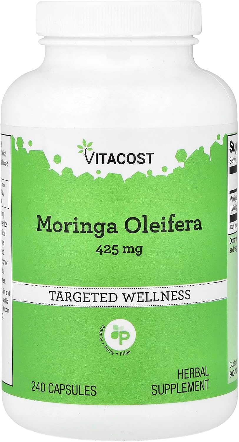 Vitacost Moringa Oleifera, 425 mg, 240 Cápsulas