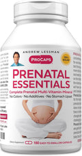 ANDREW LESSMAN Prenatal Essentials 180 Capsules - Complete Prenatal Vitamins with Methylfolate and Iron