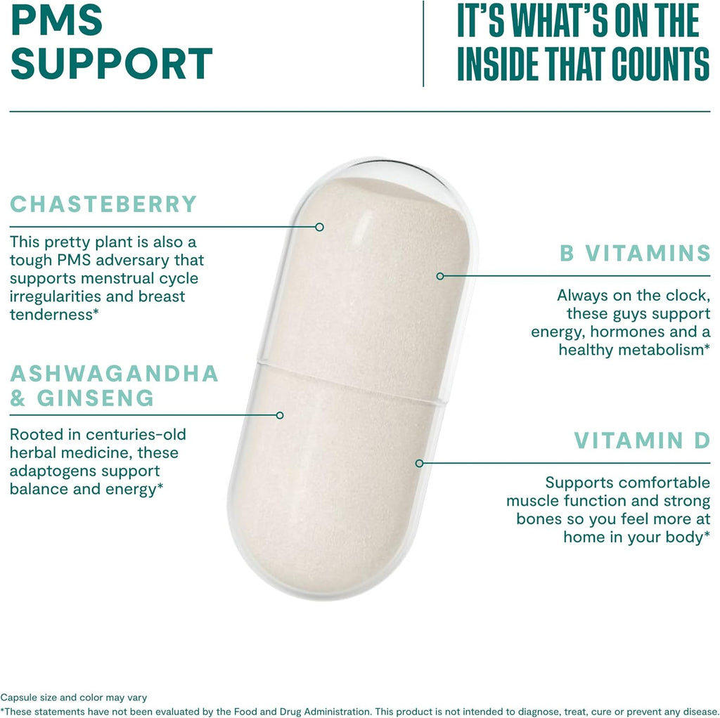 Habit PMS Support – Suplemento para el Síndrome Premenstrual (60 Cápsulas)