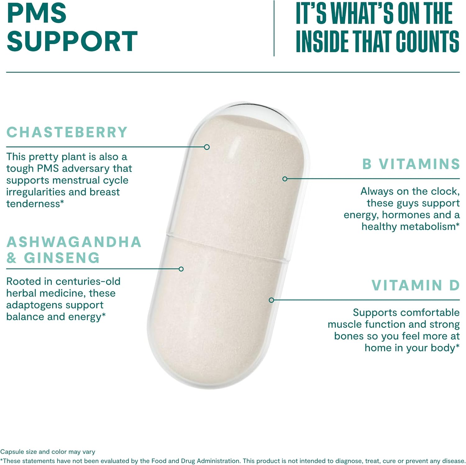 Habit PMS Support – Suplemento para el Síndrome Premenstrual (60 Cápsulas)