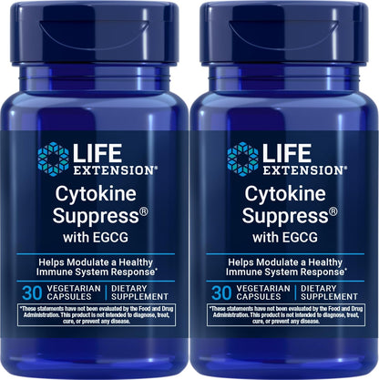 Life Extension Cytokine Suppress con EGCG, – Extracto de té verde (Camellia sinensis): Fuente natural de EGCG y – Image 1