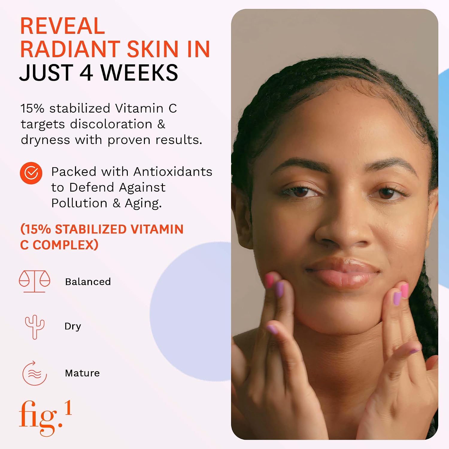 Fig.1 Sérum Facial de Vitamina C 15% Recambio – Hidratante, Antioxidante – 30 ml