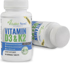 Vitalité Now! Vitamina D3 2000 UI + K2 MK7 - 90 Comprimidos Masticables - Sabor Cereza