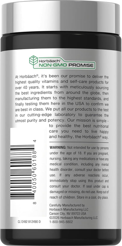 Horbäach Rhodiola Rosea Cápsulas | 180 Cápsulas | Suplemento No GMO, Sin Gluten – Image 3