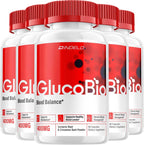 Gluco Bio Cápsulas Saludables - Suplemento Avanzado (5 Pack - 300 Cápsulas)
