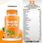Vitamax Super Fruit and Vegetable – Suplemento de Frutas y Verduras Enteras – 180 Cápsulas – Sin Soja