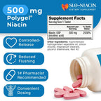 Slo-Niacin 500mg Niacina de Liberación Prolongada – 100 Comprimidos