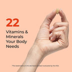 HUM Base Control Multivitamin para Mujeres – 22 Vitaminas y Minerales Esenciales con Hierro, Biotina y Zinc – 30 Cápsulas