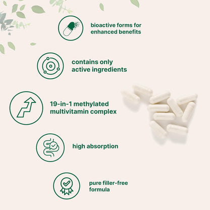 Micro Ingredients Multivitamínico Metilado – Vitamina D3 (colecalciferol): Regula la absorción de calcio y – Image 3