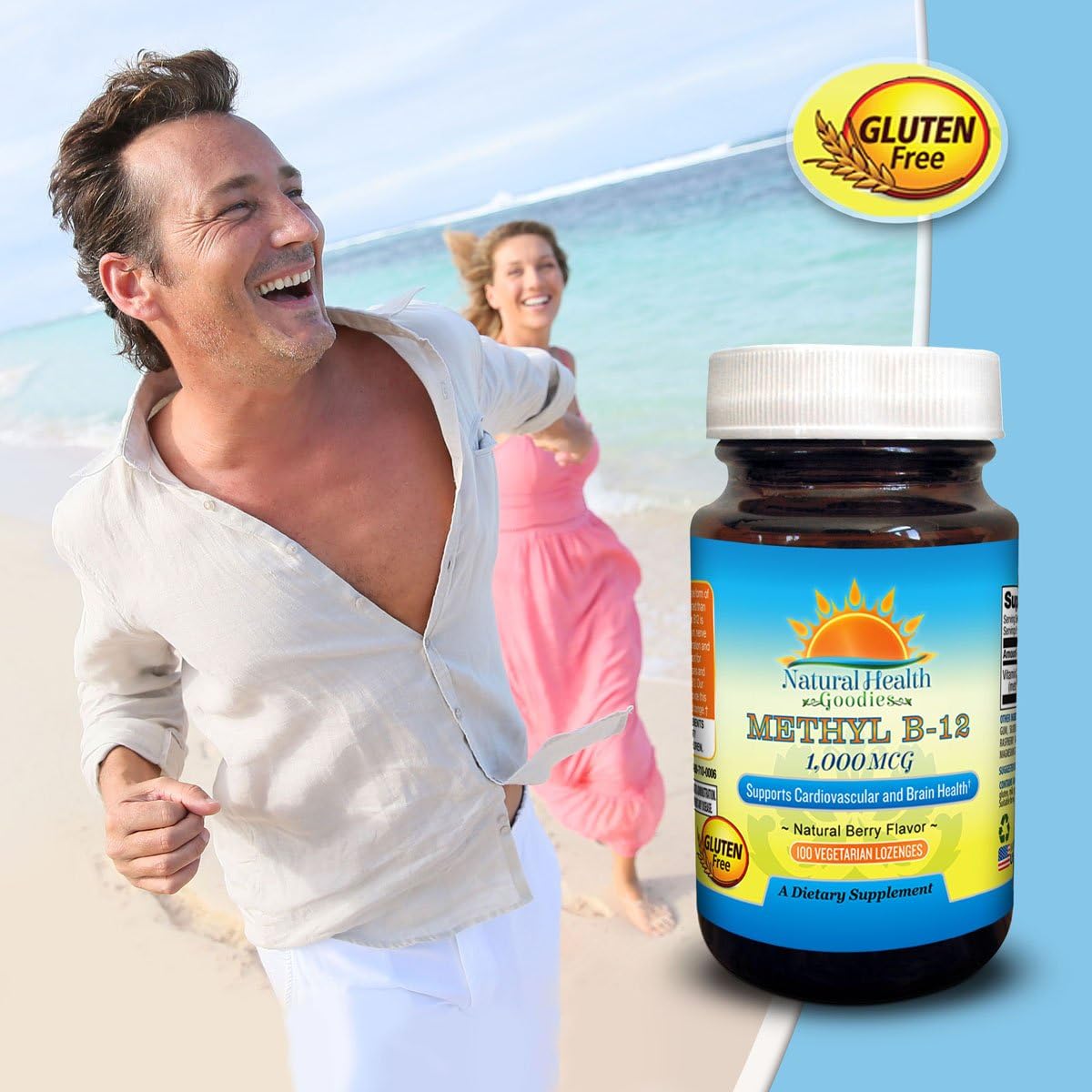 Methyl B12 1000 mcg Metilcobalamina Bioactiva | Suplemento Sublingual Vegano de Vitamina B-12 - 100 Comprimidos con Sabor a Bayas