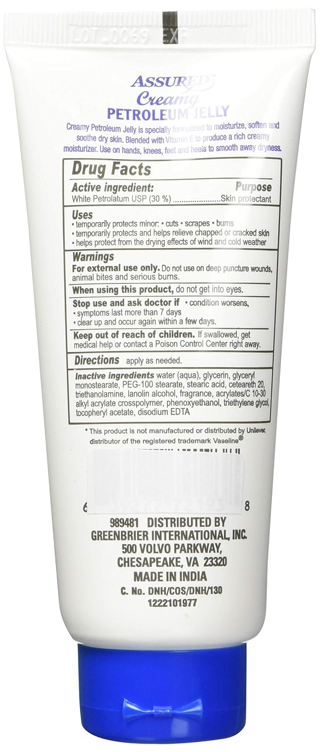 Creamy Petroleum Jelly Hand Cream for Dry, Rough Skin, 3 oz each (3 pack), Absorbs Quickly, Multi Pack, Softly Scented – Image 2