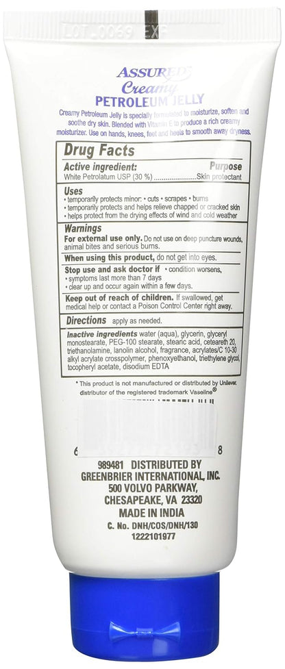 Creamy Petroleum Jelly Hand Cream for Dry, Rough Skin, 3 oz each (3 pack), Absorbs Quickly, Multi Pack, Softly Scented – Image 2