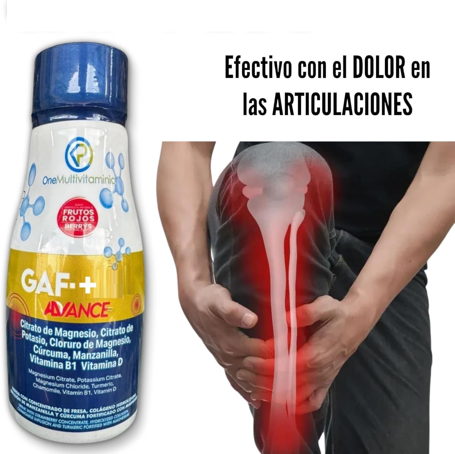 Gaf+ Fórmula Avanzada Multivitamínico Líquido 300ml - Sabor Frutos Rojos