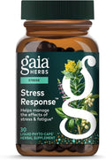 Gaia Herbs Stress Response - Suplemento para el Estrés con Adaptógenos, Rodiola, Albahaca Santa y Ashwagandha - 30 Cápsulas Líquidas Veganas