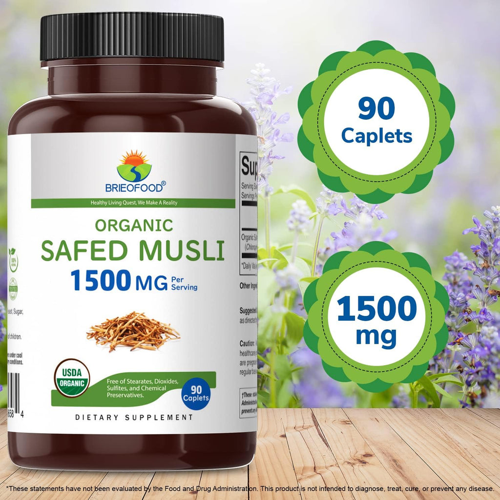 Safed Musli Orgánico 1500mg - 90 Comprimidos Vegetarianos