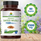 Safed Musli Orgánico 1500mg - 90 Comprimidos Vegetarianos