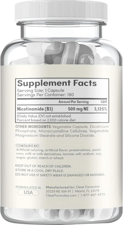 Vitamina B3 Nicotinamida 500 mg - Forma de – Piel y mucosas: contribuye al mantenimiento de la piel y las mucosas – Image 3