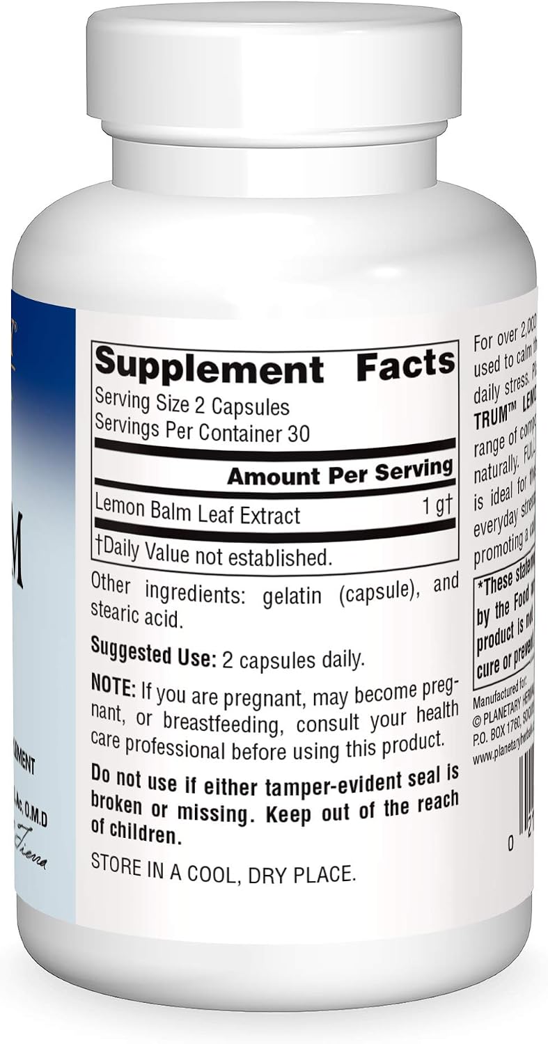 Planetary Herbals Toronjil de Espectro Completo 500 mg, 60 tabletas
