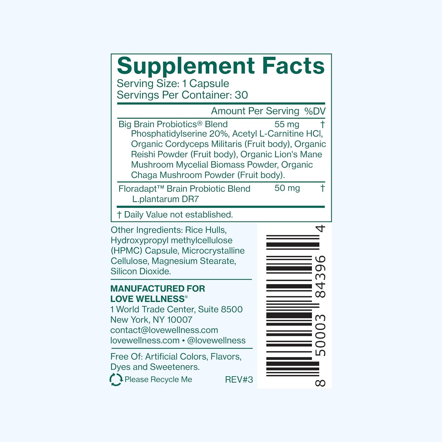 Love Wellness Dúo Mente y Cuerpo: Multivitamínico Daily Love y Probiótico Big Brain para Mujeres