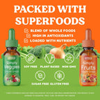 Simply Nature's Pledge - Suplemento de Frutas y Verduras - Gotas Líquidas - Superalimentos Integrales - Sin Soja - Hecho en EE. UU.