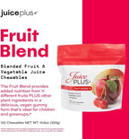 Juice Plus+ Fruit Blend Gummy Vitamins – Gomitas multivitamínicas veganas con 11 frutas y verduras, 120 unidades