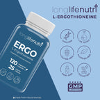 L-Ergothioneine 25mg - 120 Cápsulas Vegetarianas, Suministro para 4 Meses, Suplemento Antioxidante