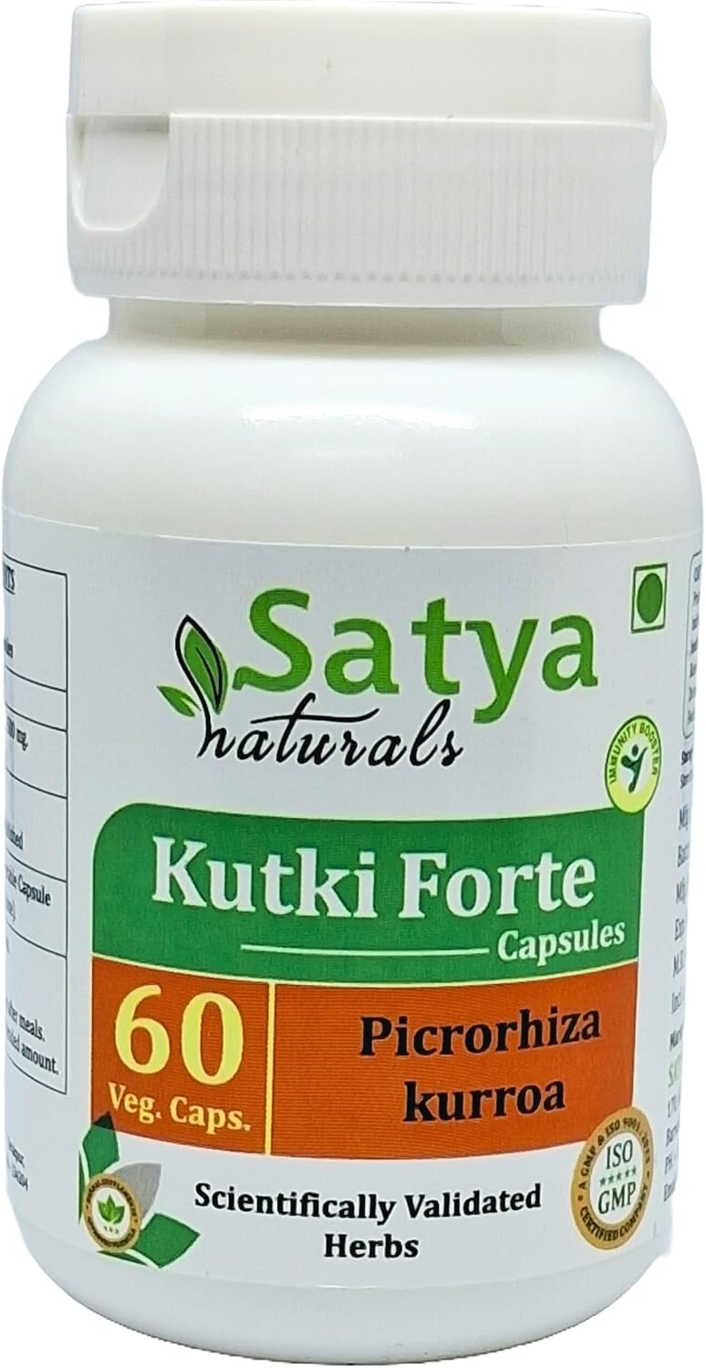 Kutki Forte 500 mg Cápsulas | Extracto de Picrorhiza Kurroa | Pack de 2 x 60 Cápsulas