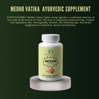 Ayurvedashree Medho Vatika 60 Comprimidos - Suplemento Herbal con 8 Hierbas Ayurvédicas