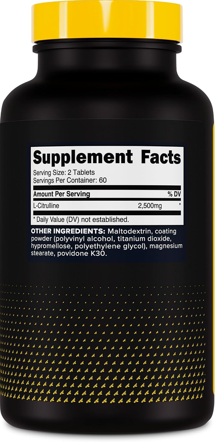 Primaforce L-Citrulline 2500mg por dosis, 60 dosis; 120 comprimidos