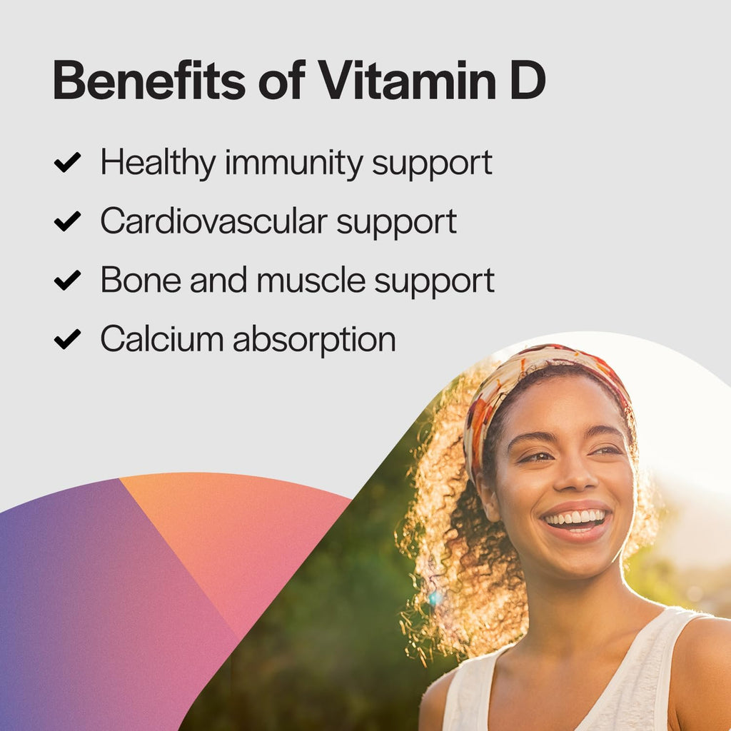 PureFormulas Vitamina D3 1.000 UI 25 mcg - Suplemento Premium para Huesos, Dientes y Sistema Inmunitario - No-GMO - 100 Comprimidos