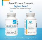 XYMOGEN K2-D3 10000 - Vitamina D3 y K2, 120 Cápsulas