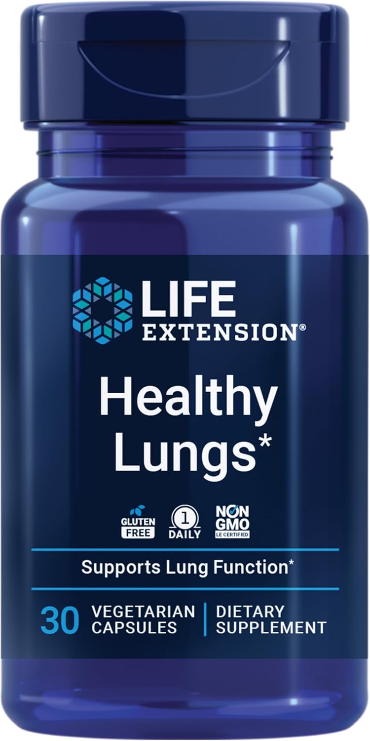 Life Extension Healthy Lungs, Suplemento Respiratorio, 30 Cápsulas