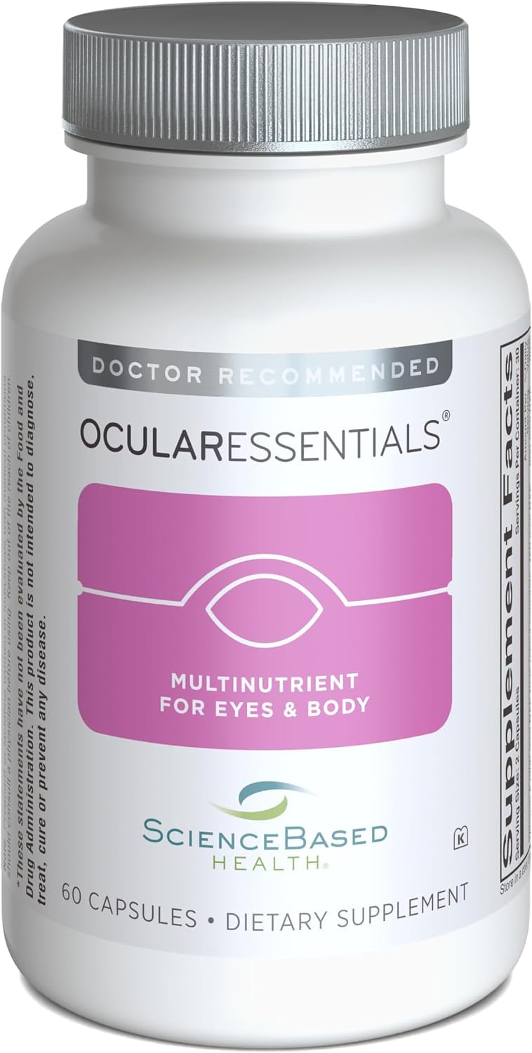 ScienceBased Health OcularEssentials – Daily Multivitamin with Vision Support – 60 Capsules