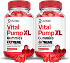 Justified Laboratories (Pack de 2) Vital Pump XL Extreme 2000MG Gominolas de Rendimiento - Fórmula Avanzada con Jugo de Remolacha, Vinagre de Manzana, Granada en Polvo, B12, Vegano, Sin OGM, 120 Gominolas